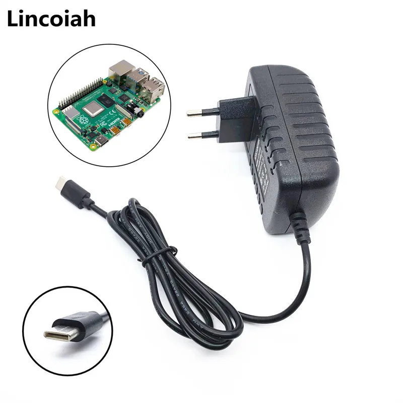 Cargador USB-C 5V 3A Fuente Alimentación Raspberry Pi 4 Lincoiah - imagen 2
