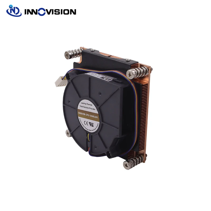 Disipador de calor de servidor 1U para LGA2011, enfriador de CPU LGA 2011 2066 con ventilador de 8015MM, TDP de hasta 120W, paso de montaje de 80MM, forma cuadrada, nuevo - imagen 5