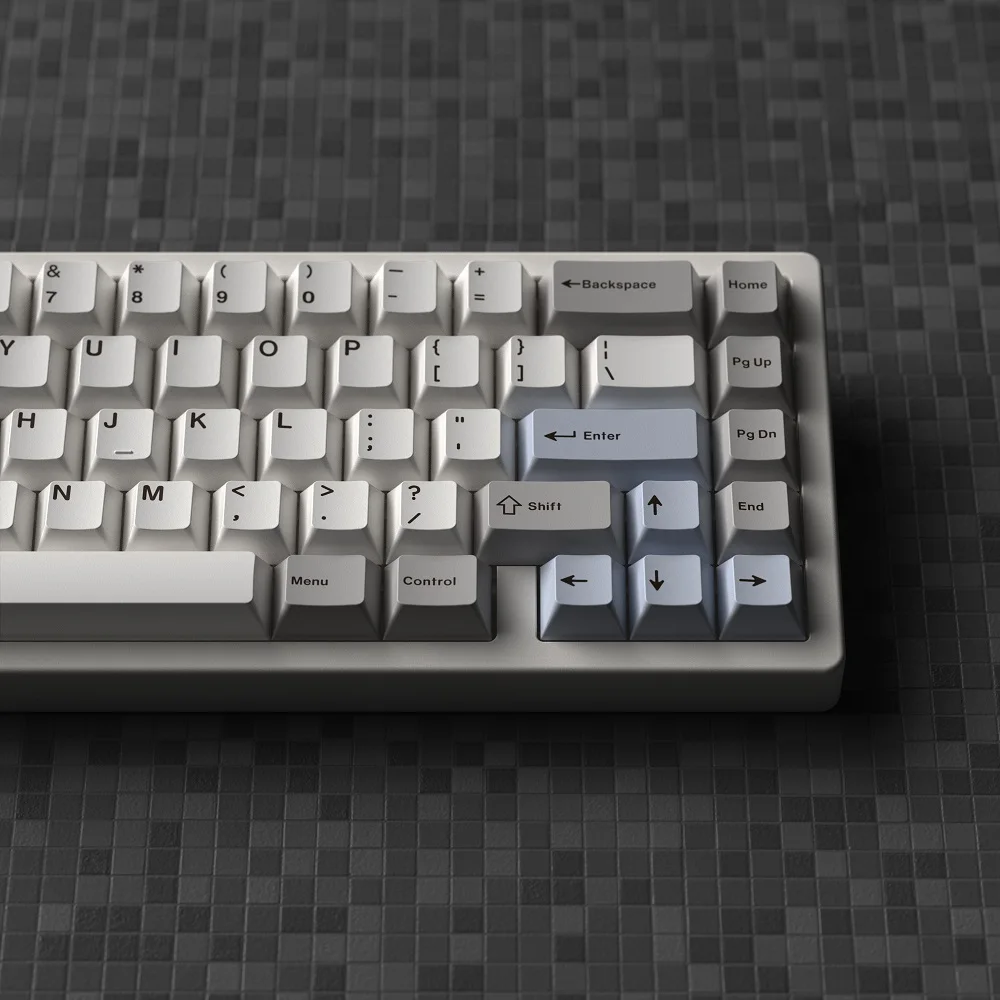 Teclas PBT para teclado mecánico, Color gris claro, blanco, perfil de cereza, sublimación, japonés, GK61, Anne pro 2 - imagen 3