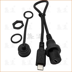 Cable USB-C Macho-Hembra IP67 – Alargador Panel Frontal