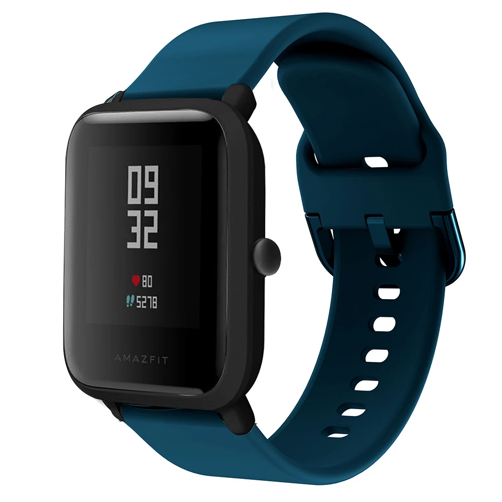 Correa de silicona de 20mm para Xiaomi Huami Amazfit Bip Lite Bip U/S Pop correa de reloj inteligente para Huami Amazfit GTS 4 3 2 - imagen 3