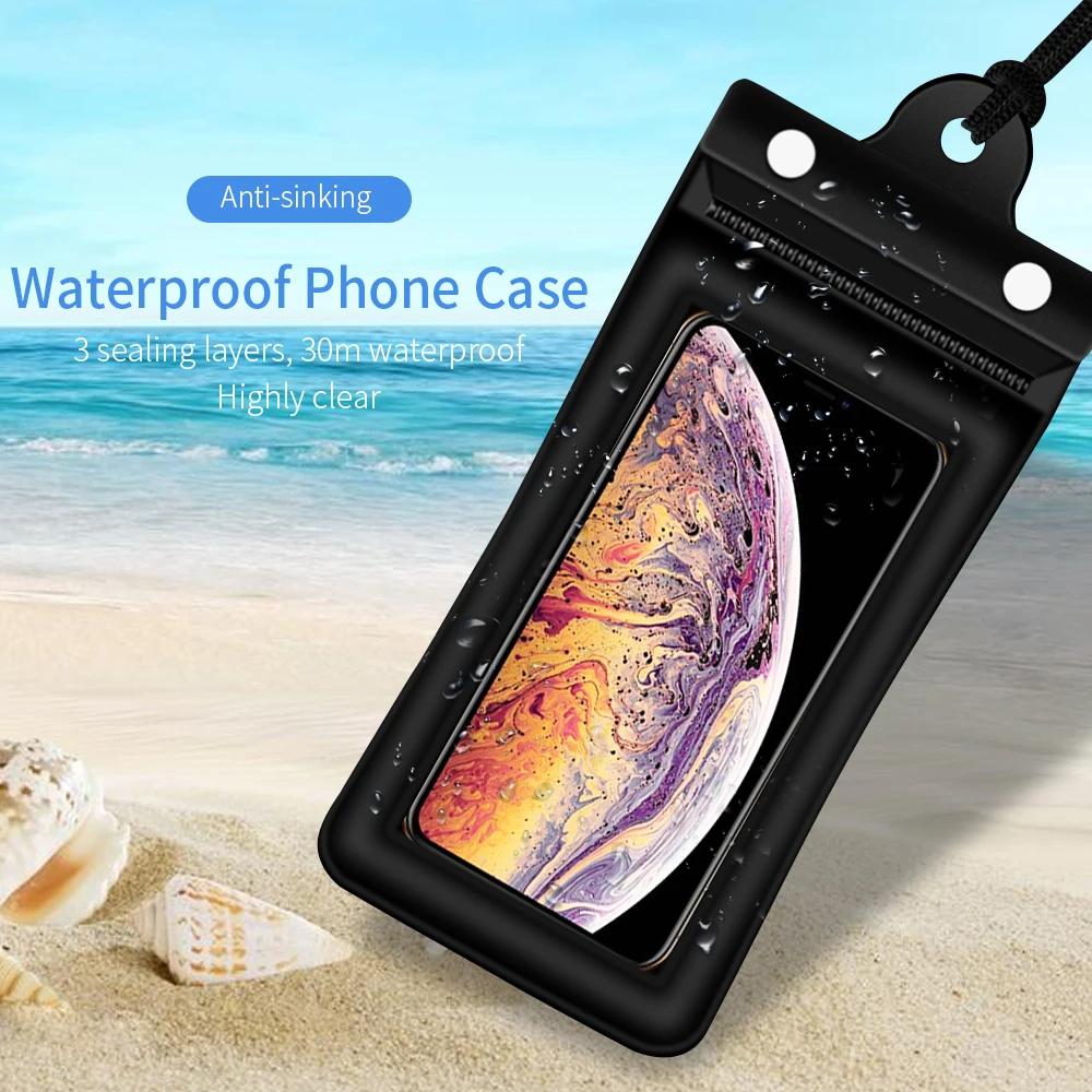 Essager-funda impermeable para iPhone 11, Xiaomi mi 8, Redmi Note 8, bolsa protectora para teléfono, cubierta Universal a prueba de agua para natación - imagen 2