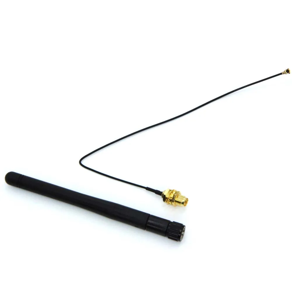 LILYGO® TTGO-antena de doble banda WIFI, 2,4G, 2dbi, módulo inalámbrico, enrutador de Pin hembra RP-SMA, 109MM, IPX, IPXE, buen conector Vertical - imagen 3