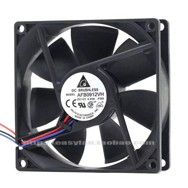 Delta-ventilador de doble Bola de gran volumen, AFB0912VH 9025, 9cm, 0.6A, 12V, 92 × 92 × 25mm - imagen 4