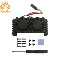 Disipador Raspberry Pi Zero 2 W de Aluminio con Doble Ventilador