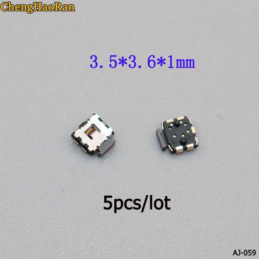 ChengHaoRan-Botón lateral de volumen para Xiaomi 2 2S, 3,5x3,6x1mm, pequeño botón de interruptor de tortuga, juego de Interruptor táctil SMD, 5