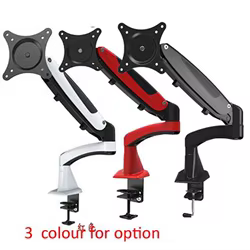 DL-GM112FC 10-27 "pressa de aire puntal de gas inclinable montaje de escritorio lcd monitor giratorio soporte de mesa pantalla estante de escritorio con abrazadera