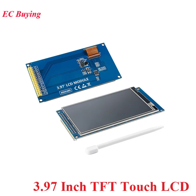 Pantalla LCD TFT de 3,97 pulgadas, módulo de pantalla táctil de resistencia IPS de 3,97 ", vista completa HD 800*480 C51 STM32, controlador NT35510 DIY para Arduino