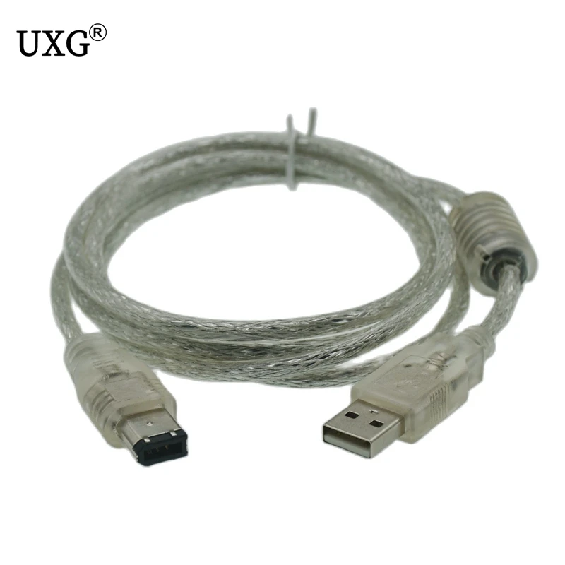Señal de transmisión de datos USB a IEEE Firewire 1,5, Cable de 6 pines para cámara Digital de ordenador, 1394 M, 5 pies, macho a 1394, macho