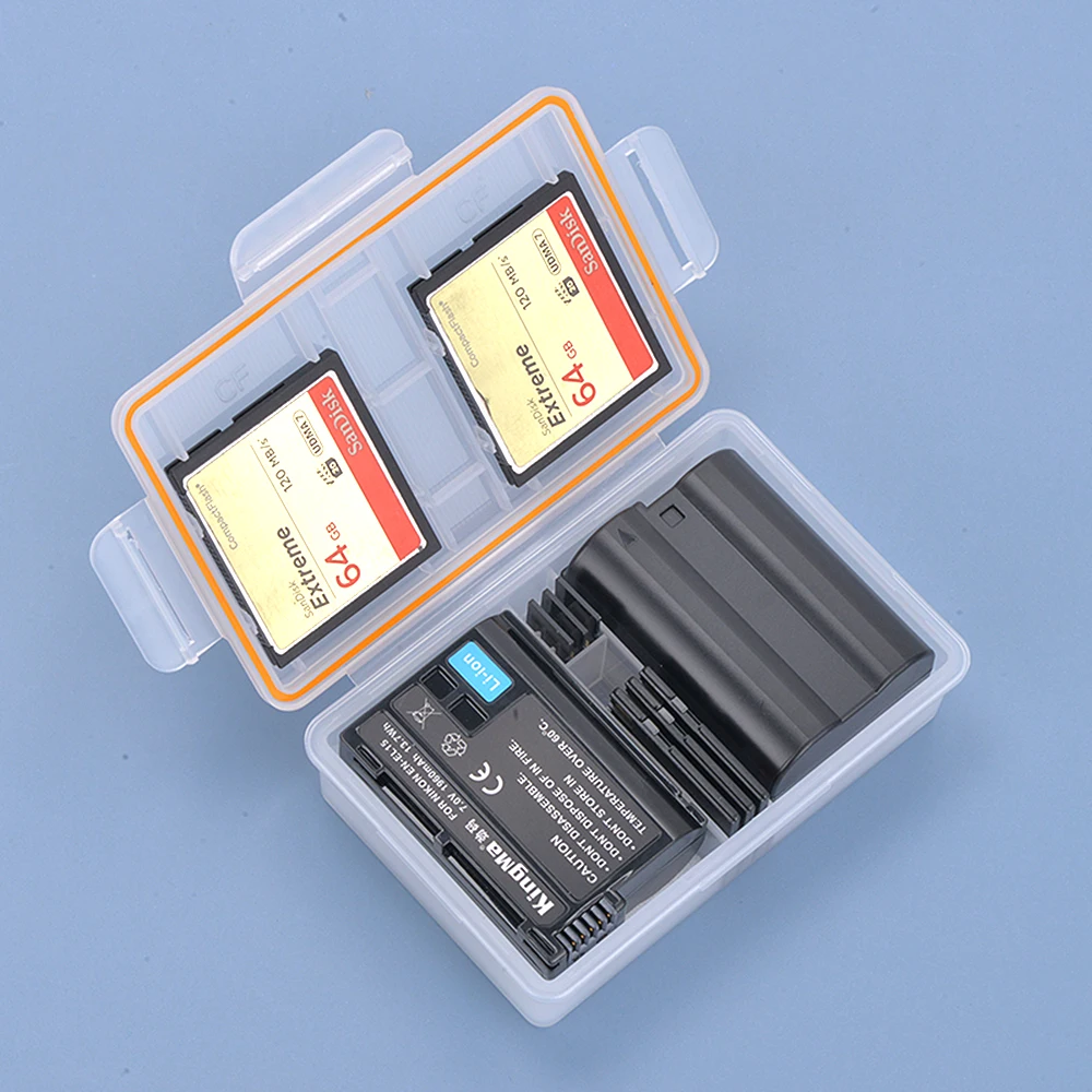 KingMa EN-EL15 ENEL15 estuche protector de batería de plástico caja de almacenamiento de batería para Nikon D800 D750 D810A D7200 D7100 D850 D7000 D610 - imagen 3