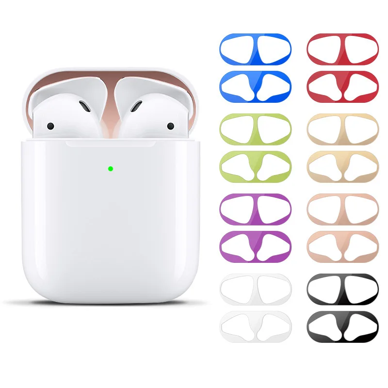 Pegatina a prueba de polvo a prueba de arañazos para AirPods 1 2 Pro, película protectora para auriculares, pegatinas de cubierta para Apple AirPods 2/1/pro - imagen 2