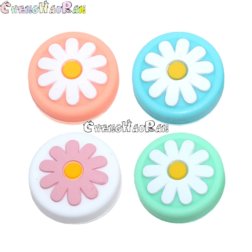 Empuñadura de pulgar con forma de Margarita para controlador de interruptor, cubierta de palanca de pulgar, tapas de Joystick para controlador Joycon, 4 Uds.