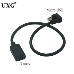 Cable Extensor Micro USB Macho a USB-C Hembra 180°