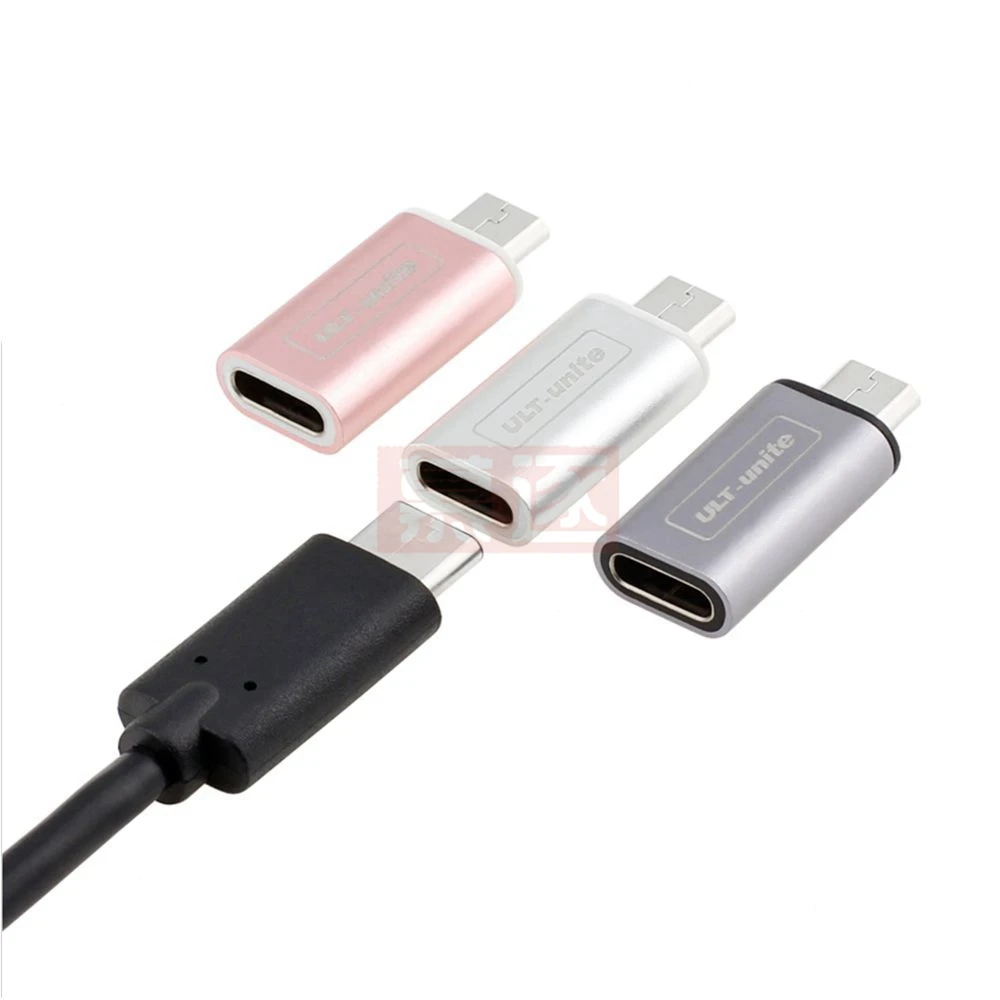 Adaptador de conector OTG USB 3,1 tipo C USB-C hembra a Micro USB 2,0 macho de Metal dorado rosa de alta calidad - imagen 4