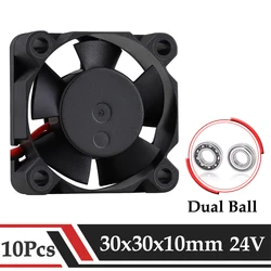 Ventilador Axial Gdstime 24 V CC 30 x 30 x 10 mm