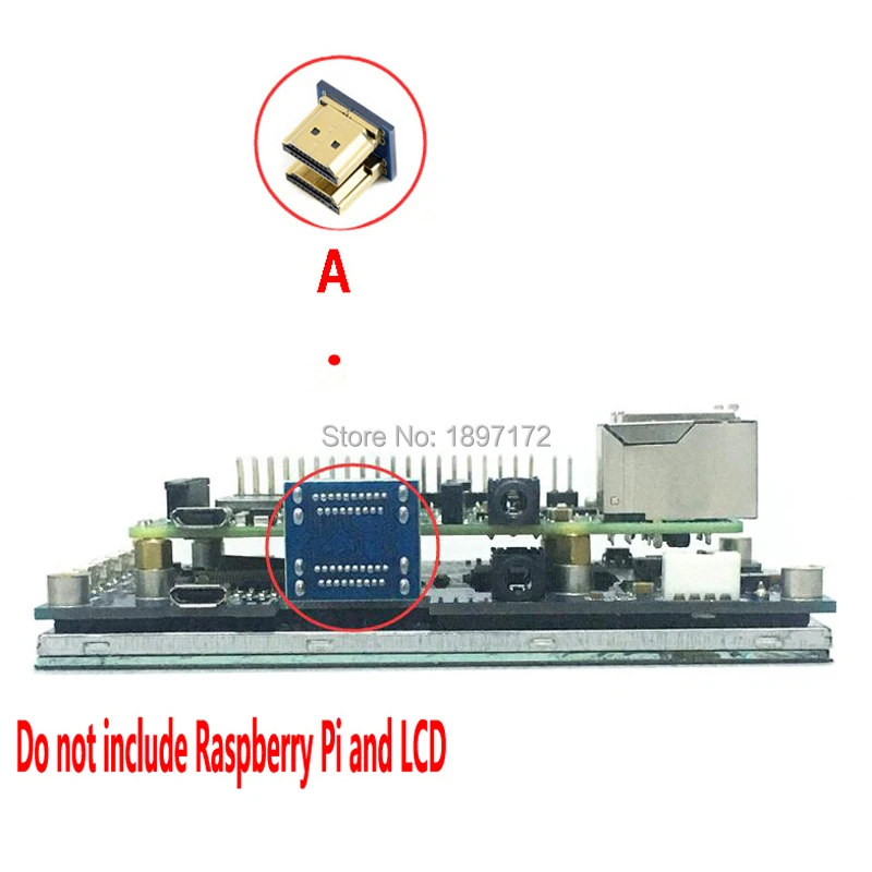 Raspberry Pi 4B modelo 3B + LCD HDMI adaptador conector - imagen 2