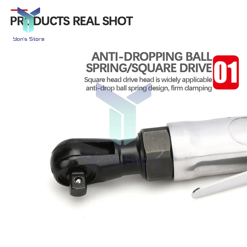 Mini llave de trinquete neumática de vástago recto, aleación de alta calidad, 3/8 1/4, cabeza cuadrada, 10mm, 6,3mm, herramienta de reparación de desmontaje auxiliar - imagen 4