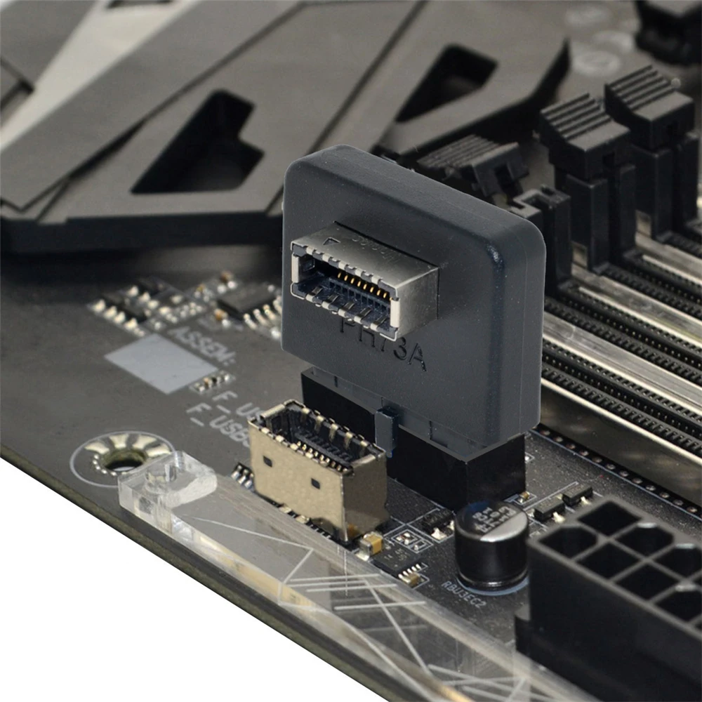 Adaptador de extensión macho para placa base, 2 piezas, Panel frontal USB 3,1, key-a, tipo-e A USB 3,0, 20 pines - imagen 2