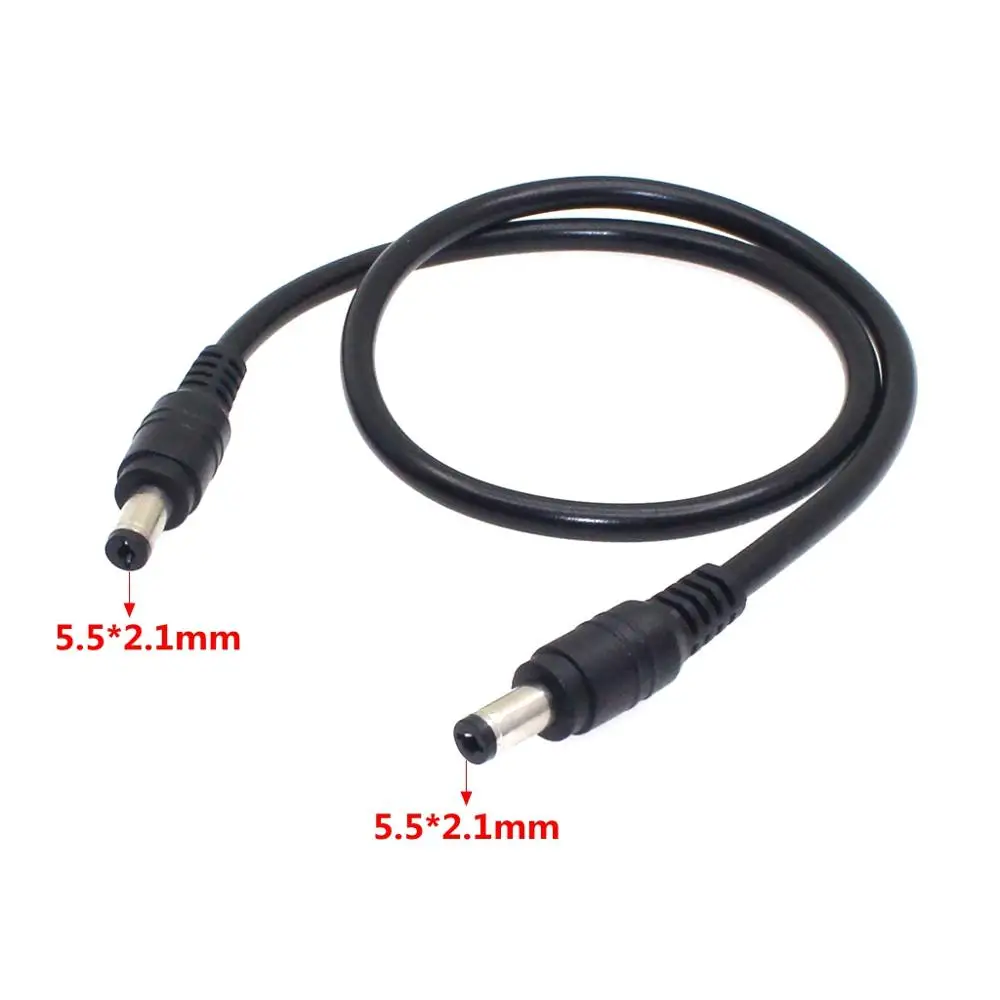 18AWG DC enchufe de alimentación 5,5x2,1mm macho a 5,5x2,1mm macho CCTV Cable conector adaptador 12V 10A cables de extensión de alimentación 0,5 m/1,5 m