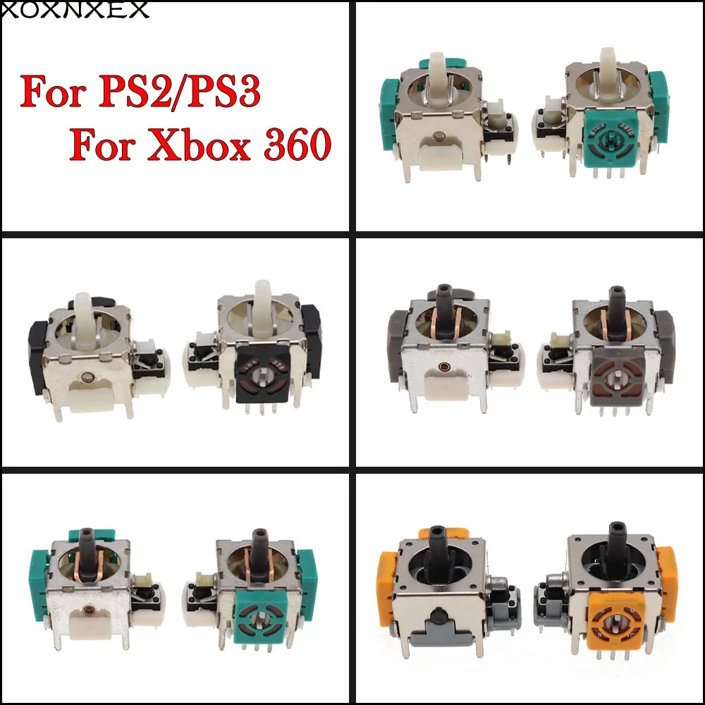 10 Uds para XBOX 360 controlador de palos analógicos 3D módulo Sensor de eje de Joystick para PS2 PS3 piezas de repuesto