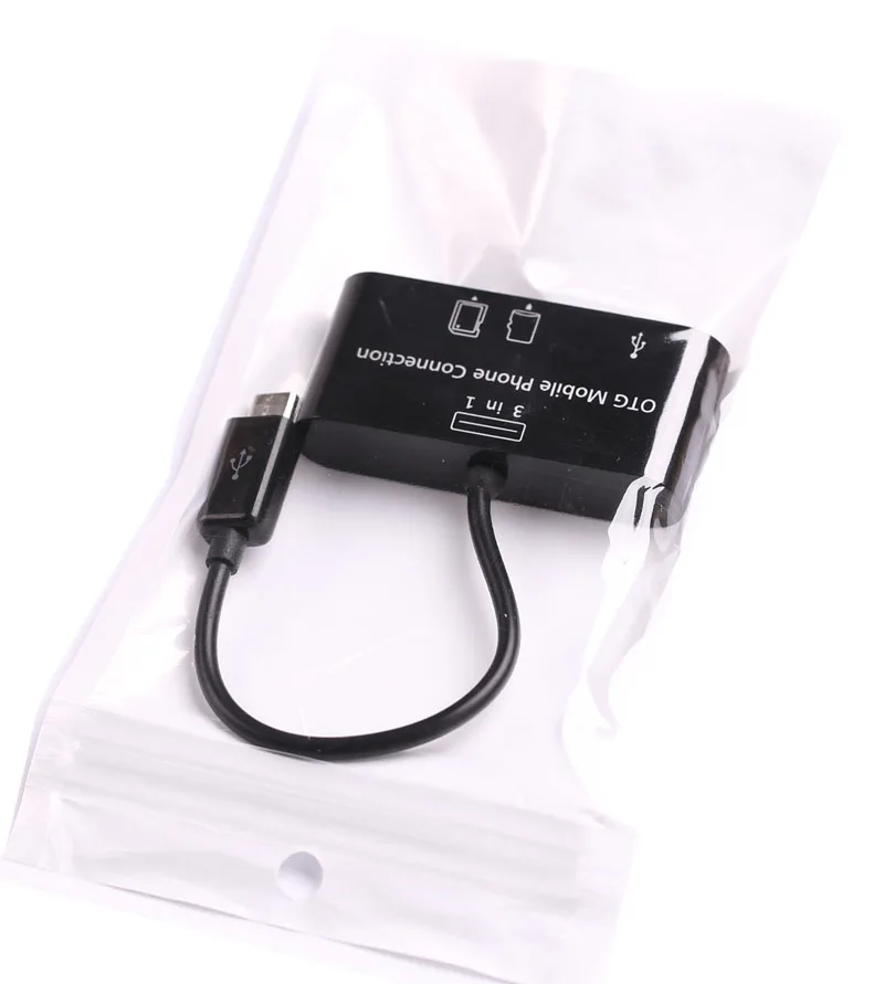 3in1 OTG HUB USB SD TF lector de tarjeta para Samsung Galaxy S7 S6 borde S5 S3 S3 Nota 5 4 3 2 y otros micro usb OTG teléfono Android - imagen 4