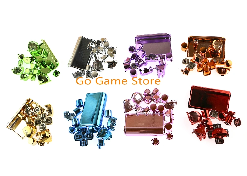 20 juegos para Playstation 4 PS4 botones completos Mod Set controlador cromado Joystick Videojuego 8 colores - imagen 2