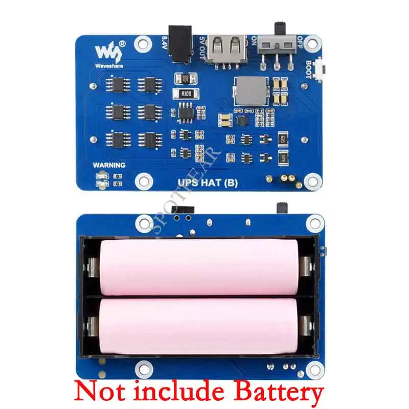 Fuente de alimentación ininterrumpida Raspberry Pi, UPS HAT (B), conector Pogo de corriente de hasta 5A, salida de 5V - imagen 3