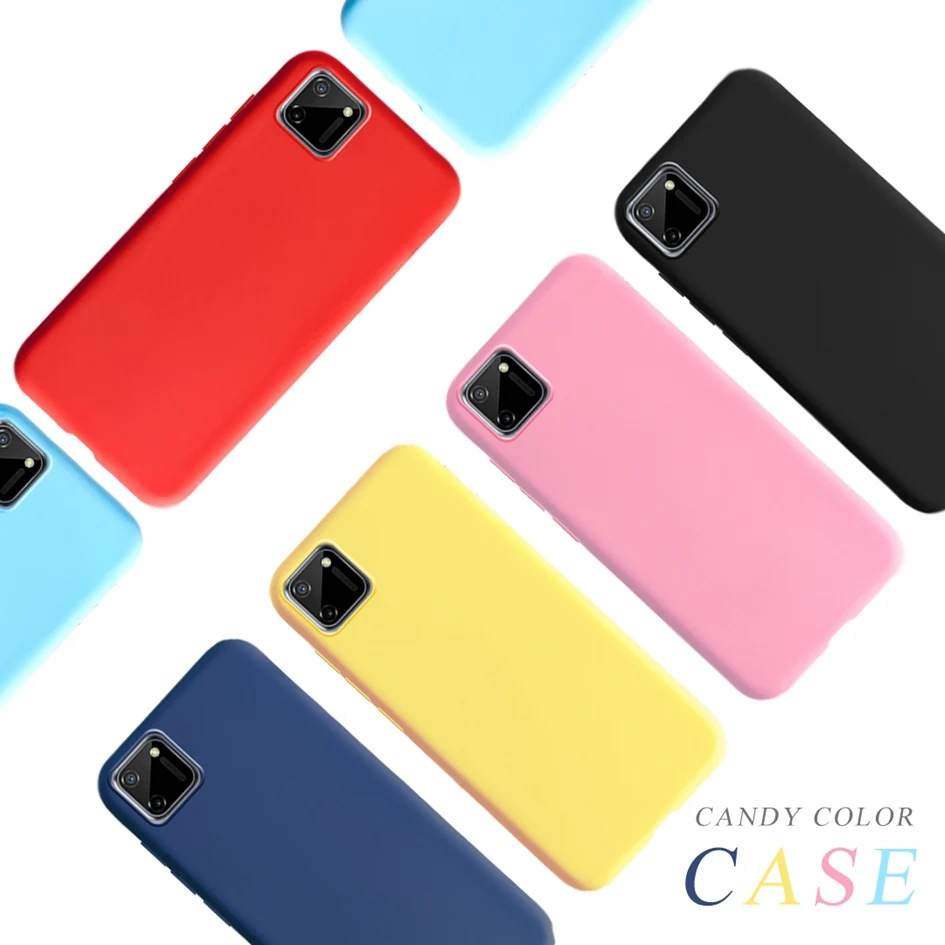 Funda de teléfono para OPPO Realme C11 2020, carcasa de TPU suave mate esmerilada de 6,5 pulgadas, Color caramelo, para Realme C11 C 11 RealmeC11