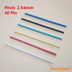 Cabezal Pin Macho 40 Pines 2.54mm – Chapado Oro Un Fila