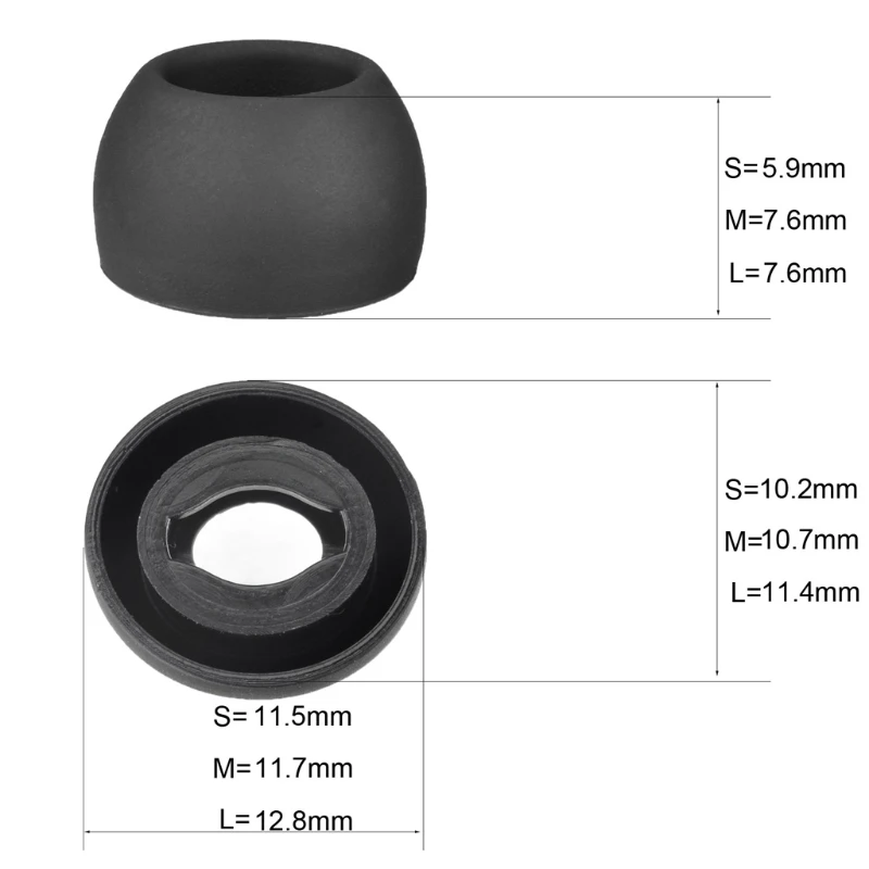 1/3 pares de fundas de silicona para auriculares, puntas compatibles con Samsung Galaxy Buds Pro, piezas de reparación de auriculares, piezas de repuesto - imagen 4