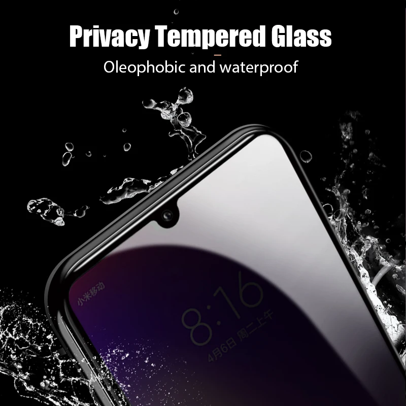 Protector de pantalla antiespía de cristal frontal para Xiaomi Redmi 8 8A 7 7A K20 K30 vidrio Protector seguro de privacidad para Redmi 9 9A 9C 10X Pro - imagen 4