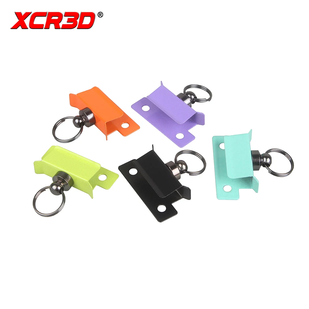 XCR3D-piezas de impresora 3D, 4 piezas, cama caliente, plataforma de vidrio, retenedor, abrazadera, Clip, soporte de placa de acero inoxidable con anillo de tracción Ender 3 - imagen 2