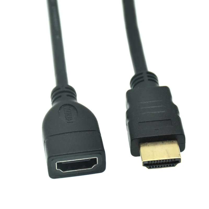 Cable de extensión macho a hembra compatible con HDTV, 15cm/30cm, 1m, 3m, 5m, 1 ud. - imagen 3