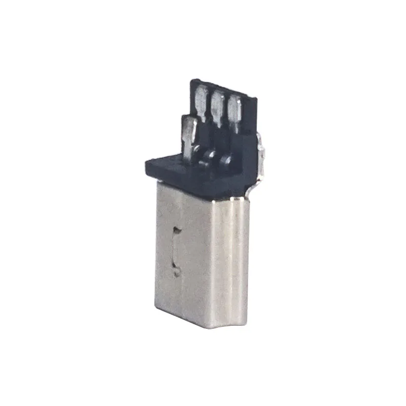 Miniconector USB de soldadura tipo T, 5P, carcasa de plástico, Conector de enchufe trasero, terminales de enchufe, 10 unids/lote - imagen 2