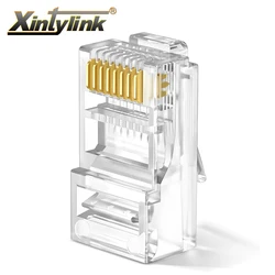 Xintylink Conector RJ45 Cat6 UTP – Ethernet modular sin blindaje