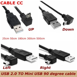 Cable Mini USB Tipo B 90º con Conector Angulado