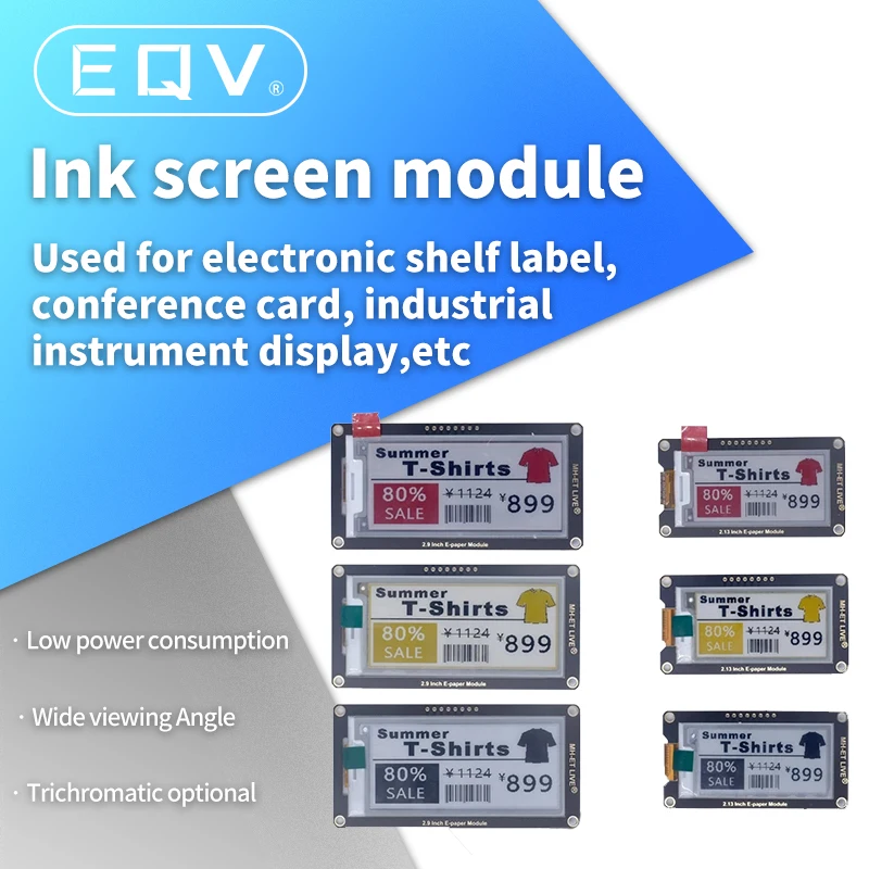 Módulo Epaper de papel electrónico, pantalla de visualización e-ink, SPI, compatible con Arduino UNO, STM32, Raspberry PI, ESP32, 2,13, 2,13, 2,9 y 2,9 pulgadas - imagen 2