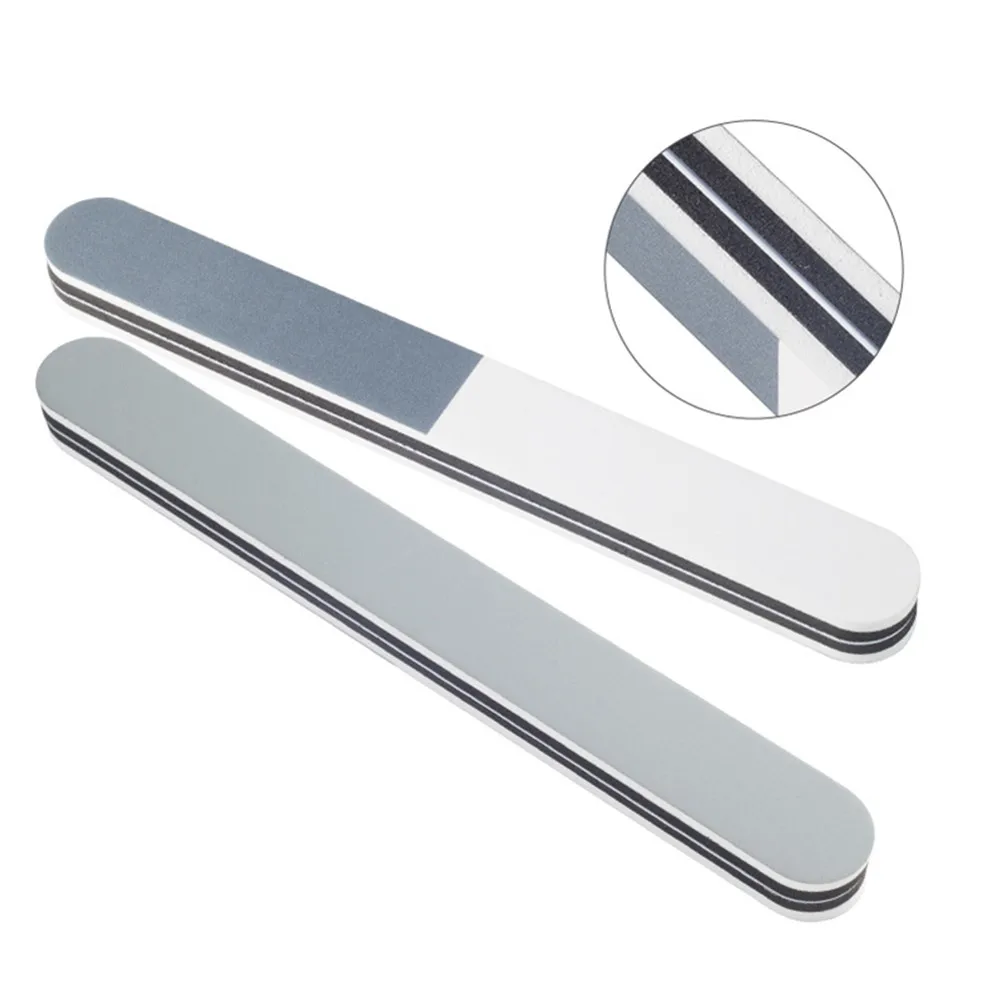 5 unids/set esponja de lijado limas de tampón de uñas bloque barra de pulido modelo militar 600/1200/3000 granos 3 lados - imagen 2