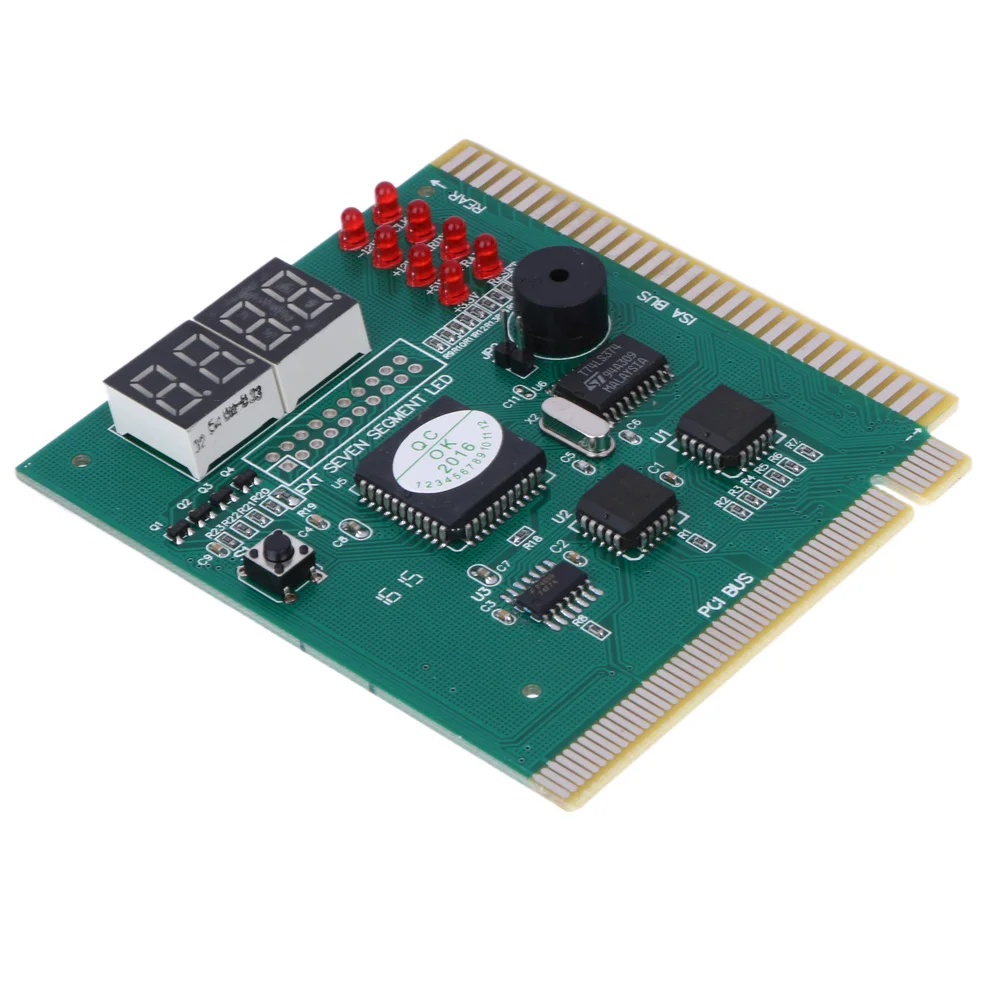 Mini pantalla LCD de 4 dígitos, Analizador de PC, probador de placa base de CPU de tarjeta postal de diagnóstico con indicador LED para la placa principal de Bus SMA PCI - imagen 4