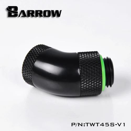 Barrow-adaptador giratorio G1/4, accesorio giratorio de 45 grados, negro, blanco y plateado, TWT45S-V1 de refrigeración por agua - imagen 3