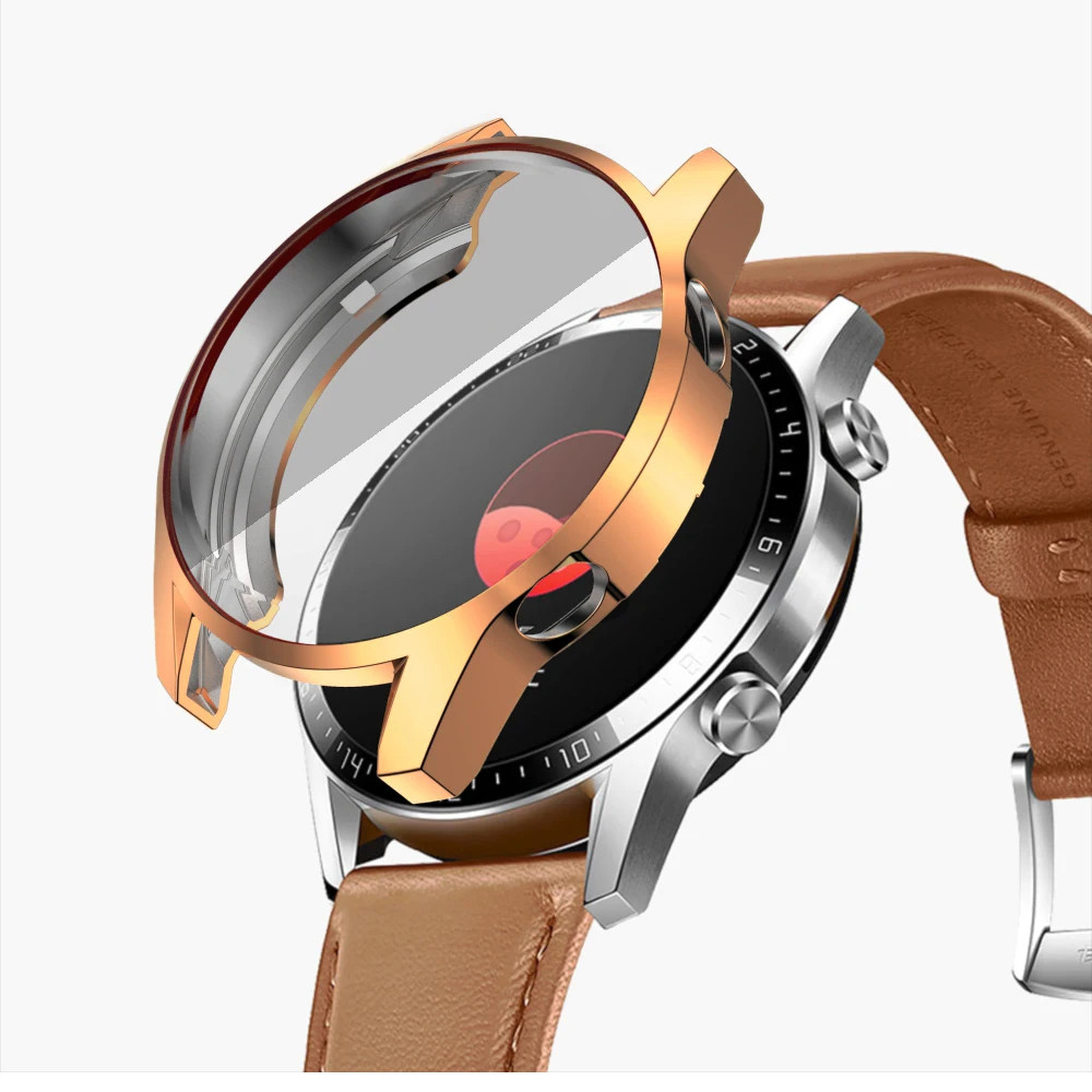 Funda chapada en TPU, cubierta protectora de cobertura completa para Huawei Watch GT 2, carcasa protectora de pantalla de 42mm y 46mm para Huawei GT2, funda para reloj - imagen 5