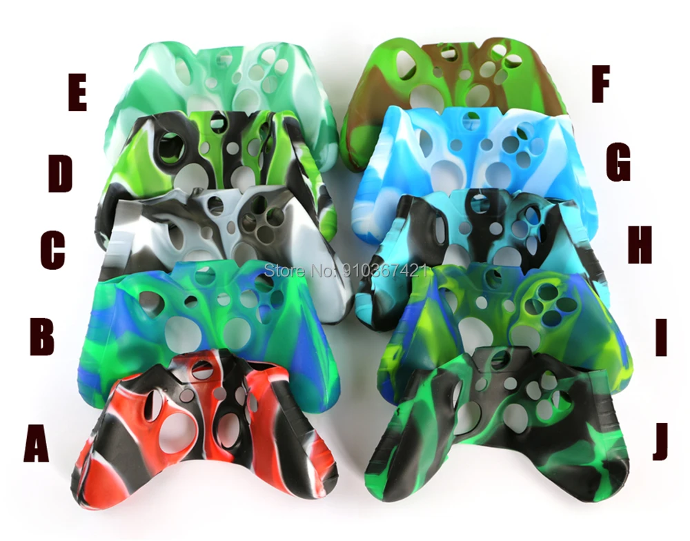 1 pzas/lote funda de silicona de camuflaje de repuesto para mando de Xbox One funda de goma con agarre de piel protectora para Xbox One - imagen 4