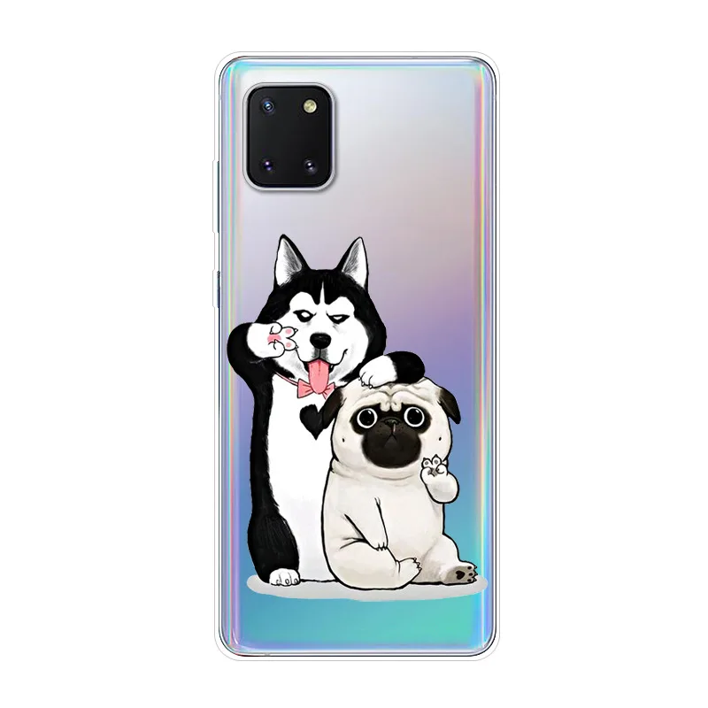 Funda transparente de silicona TPU para Samsung Galaxy Note 10 Lite, carcasa transparente con dibujos animados, 2020 - imagen 3