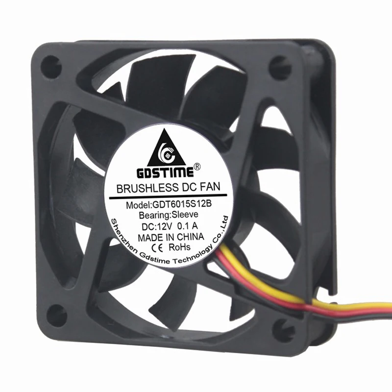 5 piezas LOTE Gdstime 6015 60 mm 6 cm 60x15 mm DC 12 V 3 pines ventilador de refrigeración sin escobillas - imagen 5