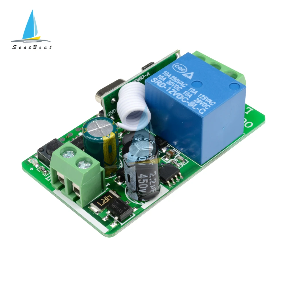 Control remoto inalámbrico para casa inteligente, transmisor y receptor de relé, 1 canal, 220 MHz, 315MHz, AC 433 V, 10A - imagen 3