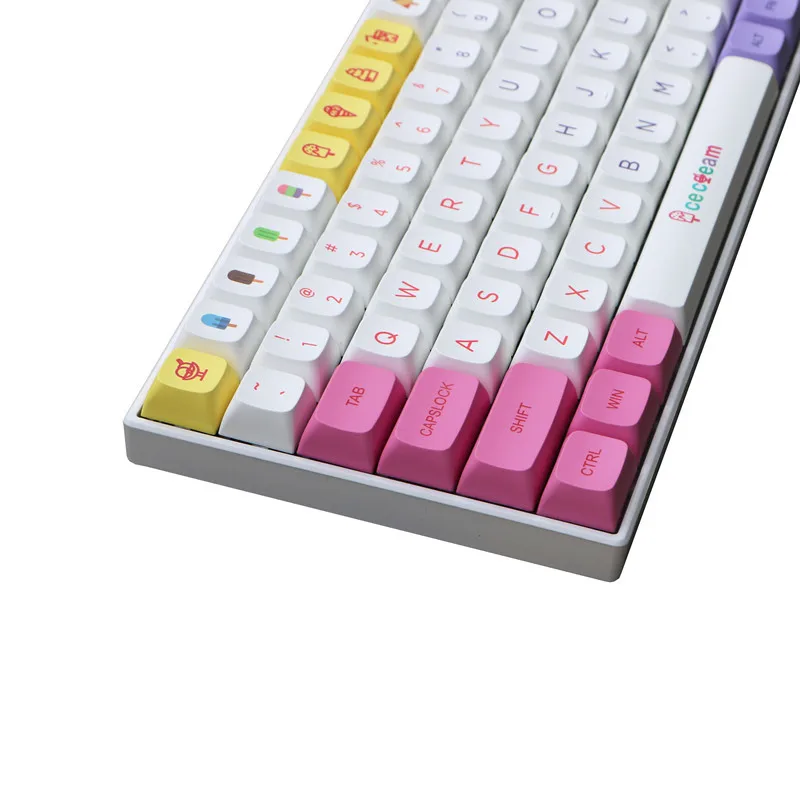 Juego de teclas con temática de helado para teclado mecánico MX Switch, tapa subcama con tinte PBT, perfil XDA, Nueva Versión, 139 teclas - imagen 4