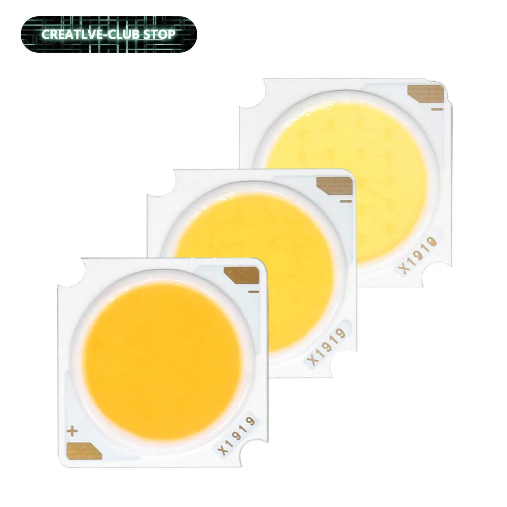 10 Uds 1919 10W 20W 30W 40W LED COB Chip diodo emisor de luz importado Bridgelux Chip de cristal DC30-33V DIY Panel de luz descendente - imagen 2