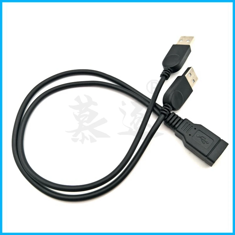 USB 2,0 A macho a USB hembra 2 doble fuente de alimentación USB hembra Cable de extensión divisor HUB carga para impresoras - imagen 4