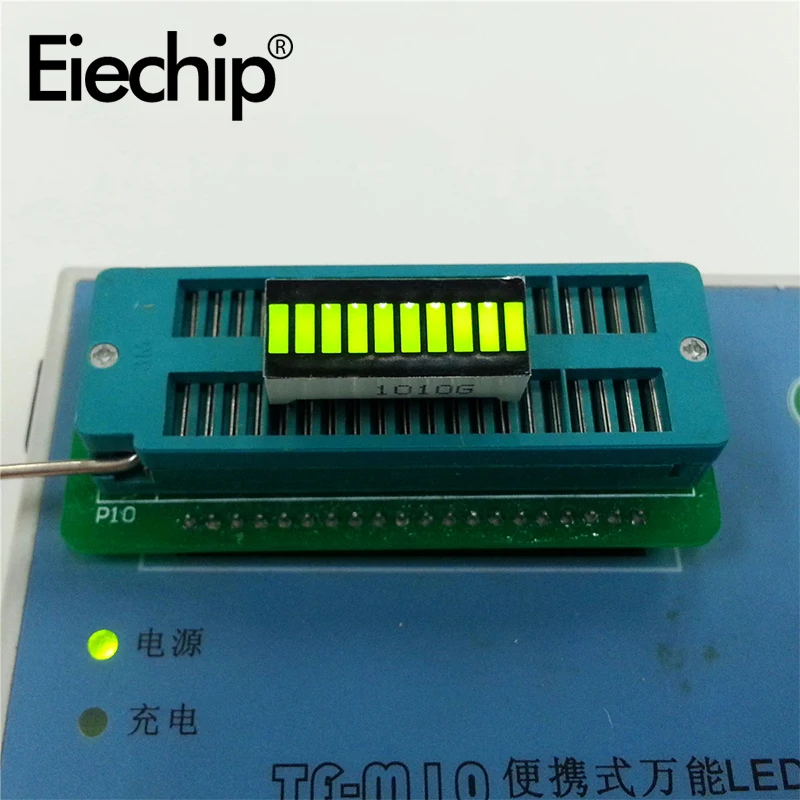 Barra de luz de 10 segmentos, pantalla digital verde de alta calidad, CL1010G, tubo digital, 10 segmentos, 25x10mm, LED verde, 5 uds. - imagen 2