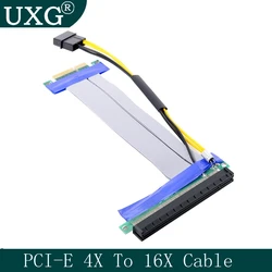 Cable Extensor Vertical PCI-E 1x a 16x Minería Bitcoin 6 Pines Flexible